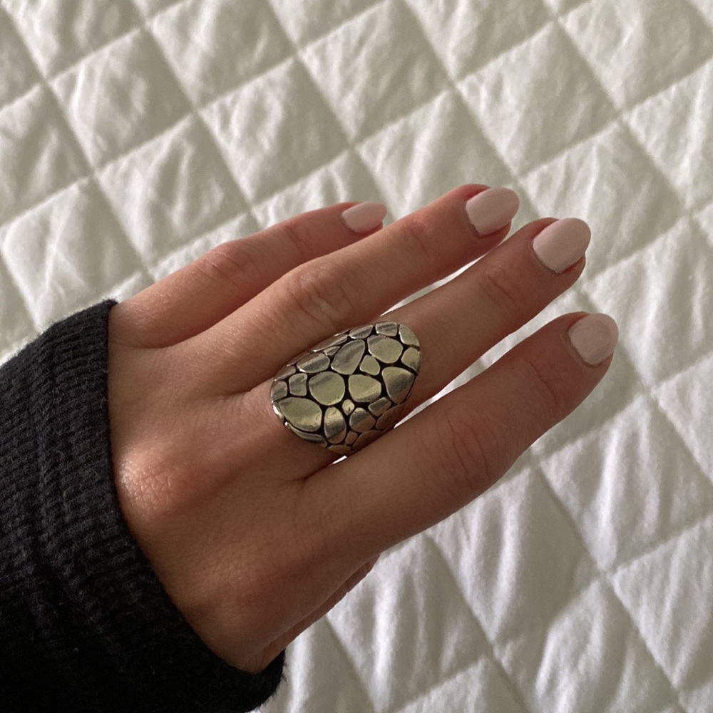 Bold silver ring